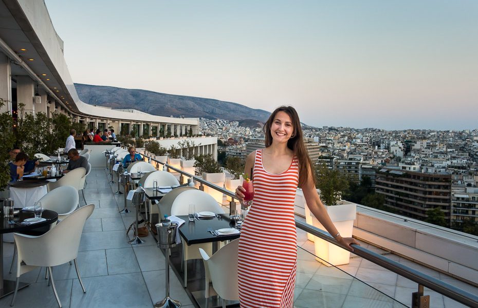 Hilton Athens Galaxy bar vakariņas
