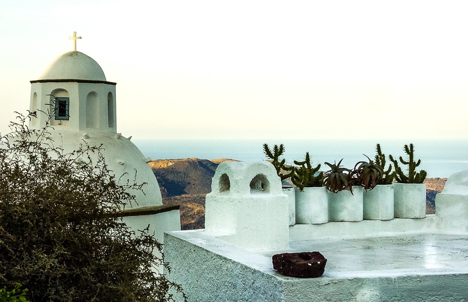 darzs zals baznica balts griekija santorini