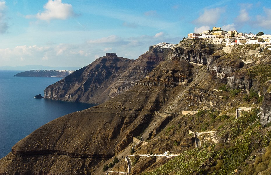 taka ezeli kalni santorini vulkans