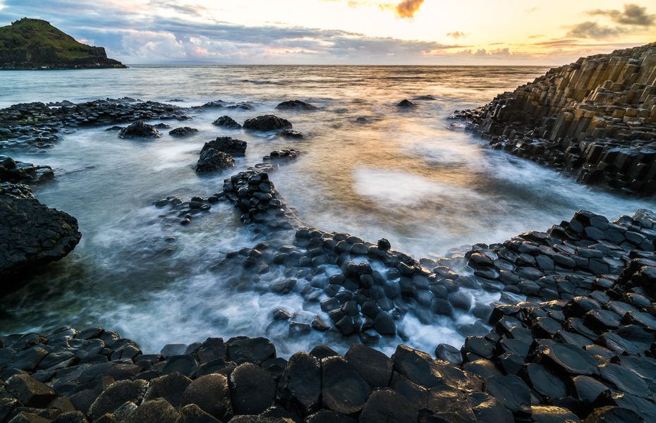 giants causeway pēc saulrieta