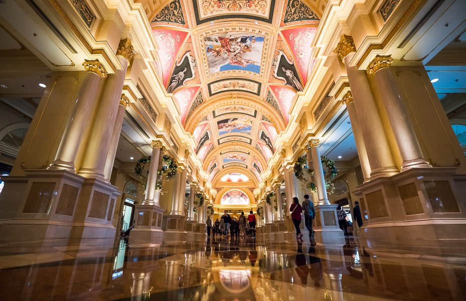 the venetian kazino iekšpusē